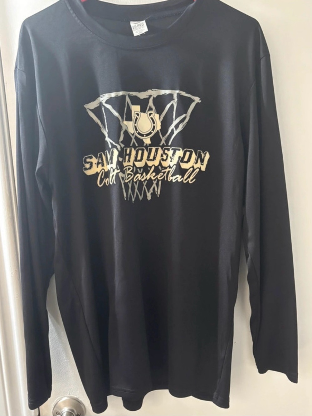 Sam Houston Colt Basketball Black Long Sleeve Tee